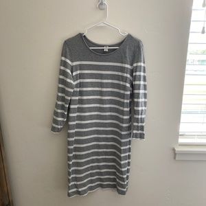 Old Navy Striped Grey Dress